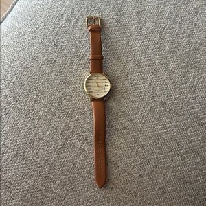 Kate Spade Brown Leather Strap Watch with Gold Accents